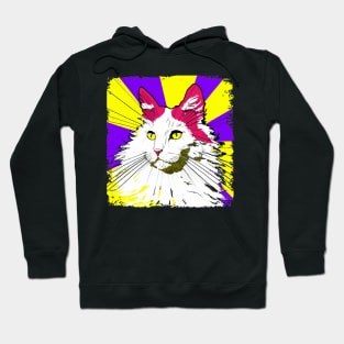 Turkish Angora Pop Art - Cat Lover Gift Hoodie